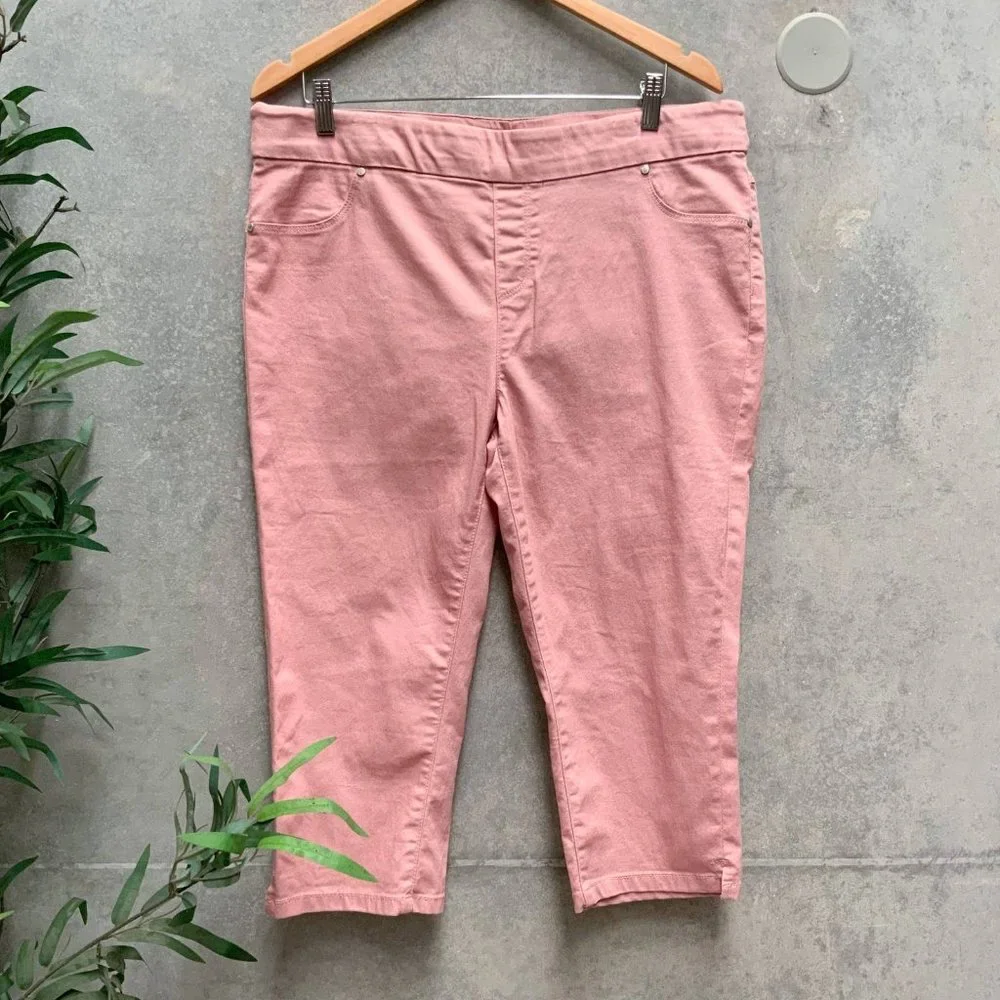 BUNDLE - 2 PAIRS Ladies Stretch Cropped Jeans - Size 16 - Picture 5 of 7